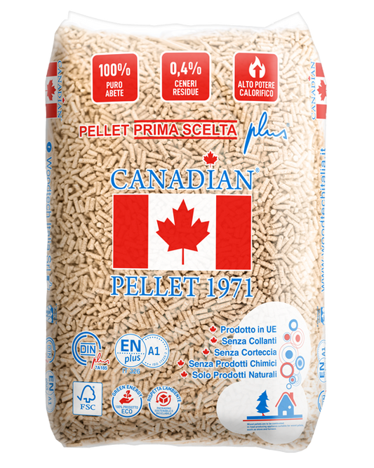 Pellet di abete canadian enplus a1 15 kg 66 sacchi